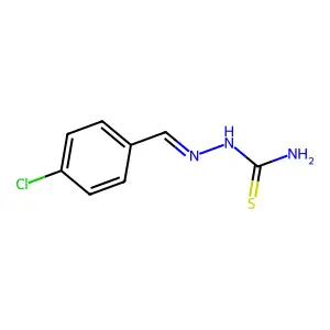 Hydrazinecarbothioamide, 2-((4-chlorophenyl)methylene)- structure