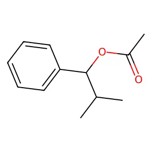 (2-Methyl-1-phenylpropyl) acetate structure