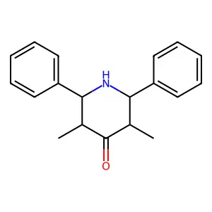 3,5-Dimethyl-2,6-diphenyl-4-piperidinone structure