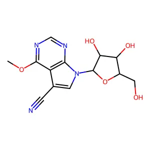 7H-Pyrrolo[2, 4-methoxy-7-.beta.-D-ribofuranosyl- structure