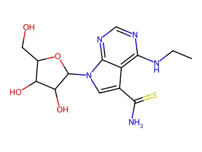 7H-Pyrrolo[2, 4-(ethyl- amino)-7-beta-D-ribofuranosyl- structure