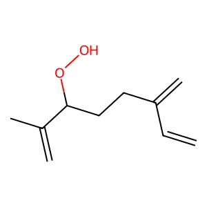 Hydroperoxide, 4-methylene-1-(1-methylethenyl)-5-hexenyl structure