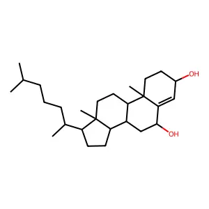 Cholest-4-ene-3,6-diol structure