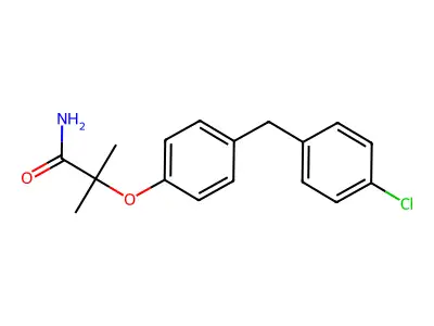 Propanamide, 2-(4-((4-chlorophenyl)methyl)phenoxy)-2-methyl- structure