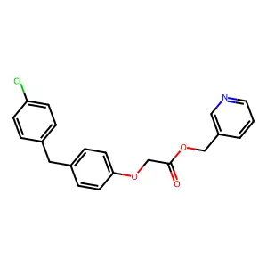Acetic acid, 2-(4-(4-chlorobenzyl)phenoxy)-, 3-pyridinylmethyl ester structure