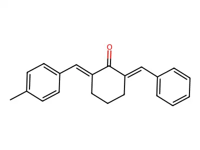 Cyclohexanone, 2-[(4-methylphenyl)methylene]-6-(phenylmethylene)- structure