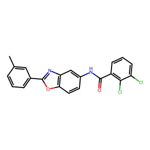2,3-dichloro-N-[2-(3-methylphenyl)-1,3-benzoxazol-5-yl]benzamide structure