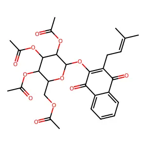 Lapachol glucoside tetraacetate structure