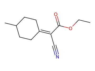 Acetic acid, cyano(4-methylcyclohexylidene)-, ethyl ester structure