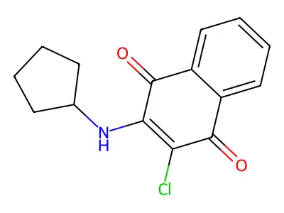 2-Chloro-3-(cyclopentylamino)naphthalene-1,4-dione structure