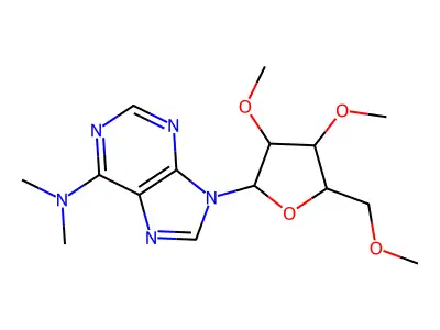 9-[3,4-dimethoxy-5-(methoxymethyl)oxolan-2-yl]-N,N-dimethylpurin-6-amine structure