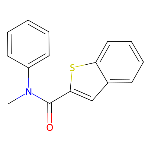 N-methyl-N-phenyl-1-benzothiophene-2-carboxamide structure