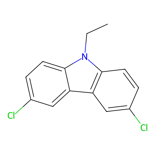 3,6-Dichloro-9-ethylcarbazole structure