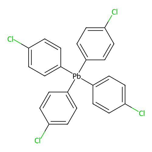 Tetrakis(4-chlorophenyl)plumbane structure