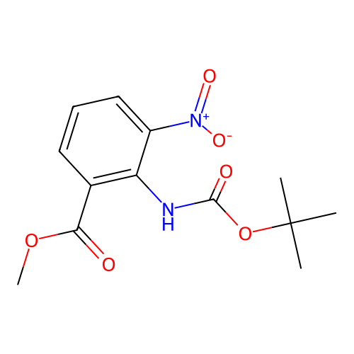 Methyl 2-((tert-butoxycarbonyl)amino)-3-nitrobenzoate structure