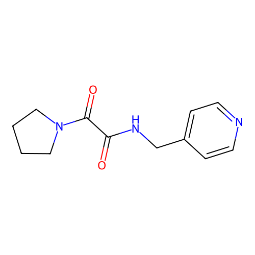 2-oxo-N-(pyridin-4-ylmethyl)-2-(pyrrolidin-1-yl)acetamide structure