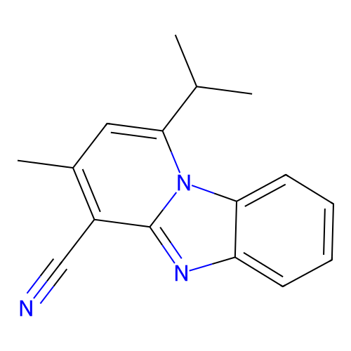 1-Isopropyl-3-methylbenzo[4,5]imidazo[1,2-a]pyridine-4-carbonitrile structure