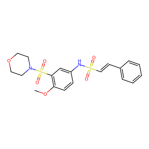 N-[4-methoxy-3-(morpholine-4-sulfonyl)phenyl]-2-phenylethene-1-sulfonamide structure