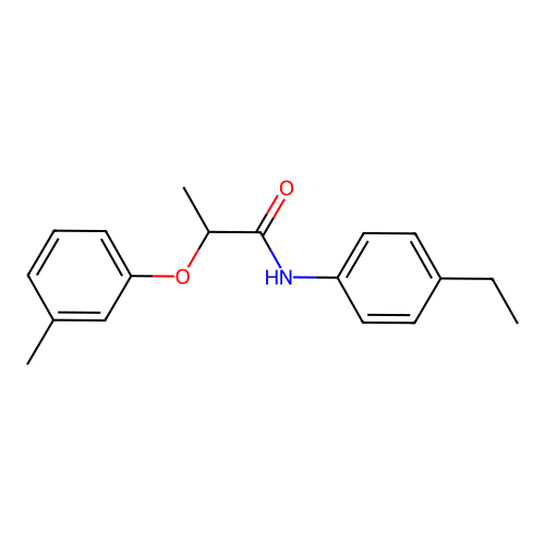 N-(4-ethylphenyl)-2-(3-methylphenoxy)propanamide structure