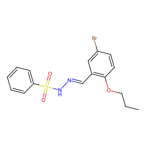 N'-(5-bromo-2-propoxybenzylidene)benzenesulfonohydrazide structure