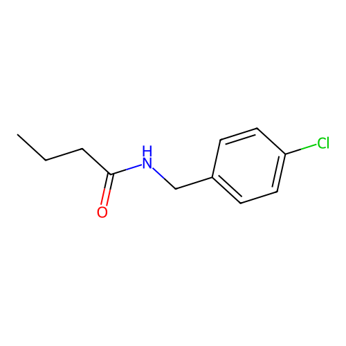 N-(4-chlorobenzyl)butanamide structure