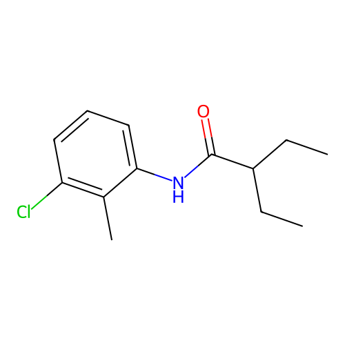 N-(3-chloro-2-methylphenyl)-2-ethylbutanamide structure