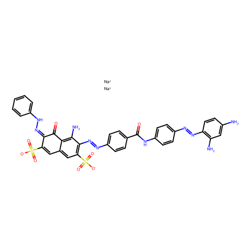 2,7-Naphthalenedisulfonic acid, 4-amino-3-((4'-((2,4-diaminophenyl)azo)(4,4'-benzanilide)-4-yl)azo)-5-hydroxy-6-(phenylazo)-disodium salt structure