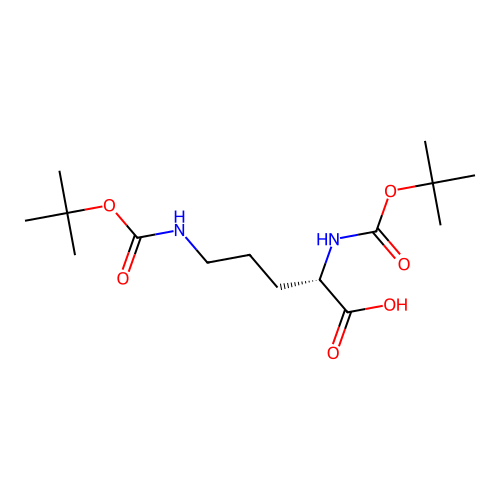 Boc-orn(boc)-OH structure