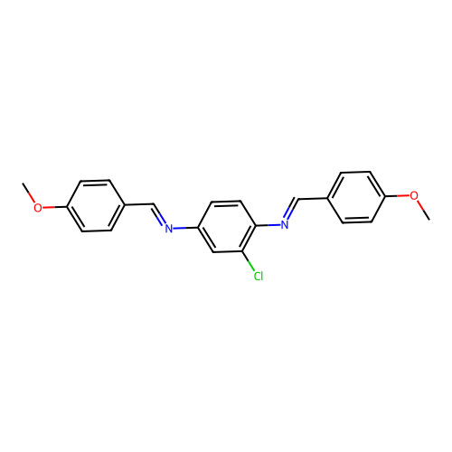 2-chloro-N~1~,N~4~-bis(4-methoxybenzylidene)-1,4-benzenediamine structure