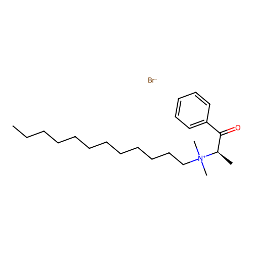 (R-(R*,S*))-dodecyldimethyl(alpha-methylphenacyl)ammonium bromide structure
