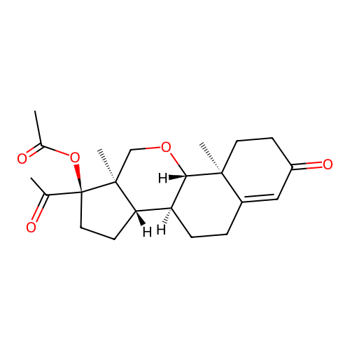 17-Acetoxy-11-oxaprogesterone structure