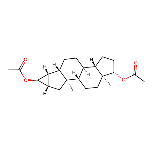 2,4-Cycloandrostane-3,17-diol diacetate structure
