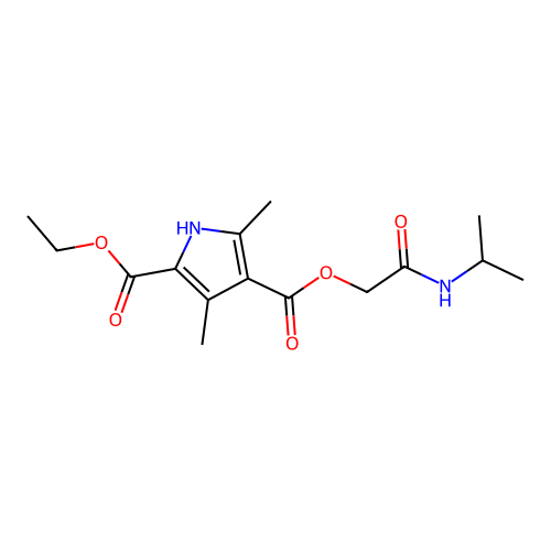 1H-Pyrrole-2,4-dicarboxylicacid,3,5-dimethyl-,2-ethyl4-[2-[ amino]-2-oxoethyl]ester structure