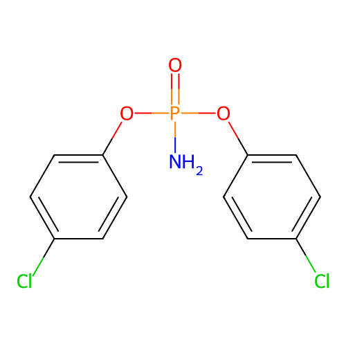 1-[Amino-(4-chlorophenoxy)phosphoryl]oxy-4-chlorobenzene structure