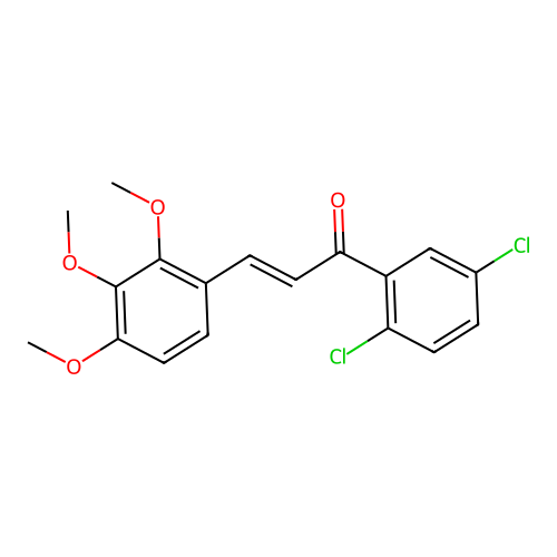 (2E)-1-(2,5-Dichlorophenyl)-3-(2,3,4-trimethoxyphenyl)prop-2-en-1-one structure