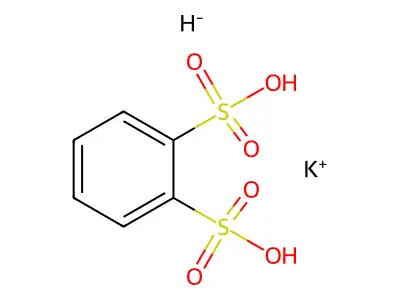 Dipotassium o-benzenedisulphonate hydrate structure