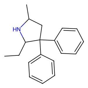 2-Ethyl-5-methyl-3,3-diphenylpyrroline structure