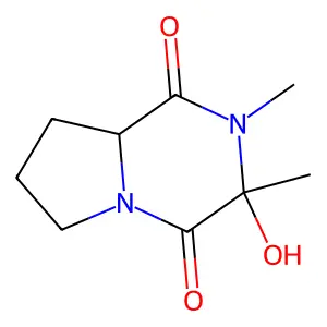 3-Hydroxy-2,3-dimethyl-6,7,8,8a-tetrahydropyrrolo[1,2-a]pyrazine-1,4-dione structure