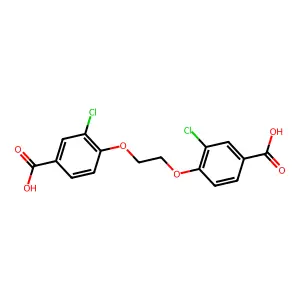 4,4'-(1,2-Ethanediylbis(oxy))bis(3-chlorobenzoic) acid structure