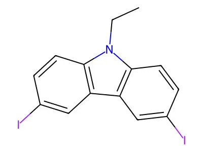 3,6-Diiodo-9-ethylcarbazole structure
