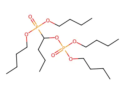 Phosphonic acid, 1-(dibutoxyphosphinooxy)butyl-, dibutyl ester structure