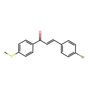 2-Propen-1-one, 3-(4-bromophenyl)-1-[4-(methylthio)phenyl]- structure
