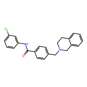 N-(3-chlorophenyl)-4-(3,4-dihydro-1H-isoquinolin-2-ylmethyl)benzamide structure