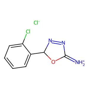 5-(2-Chlorophenyl)-1,3,4-oxadiazol-2(5H)-imine--hydrogen chloride (1/1) structure