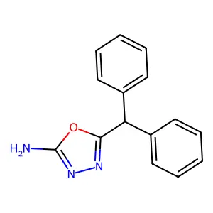1,3,4-Oxadiazole, 2-amino-5-(diphenylmethyl)- structure