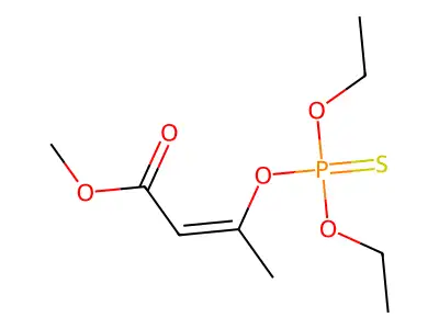 Methyl 3-[(diethoxyphosphorothioyl)oxy]but-2-enoate structure