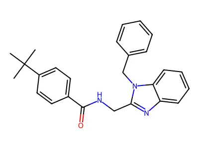 N-[(1-benzyl-1H-1,3-benzodiazol-2-yl)methyl]-4-tert-butylbenzamide structure