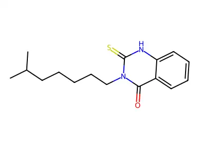 3-(6-Methylheptyl)-2-sulfanyl-3,4-dihydroquinazolin-4-one structure