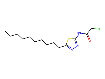 2-chloro-N-(5-decyl-1,3,4-thiadiazol-2-yl)acetamide structure