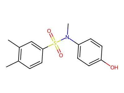 N-(4-hydroxyphenyl)-N,3,4-trimethylbenzene-1-sulfonamide structure